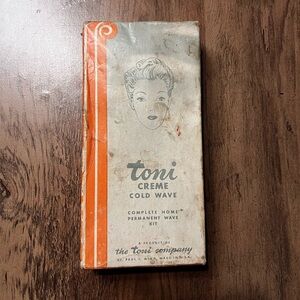 Vintage 40s Permanent Toni Creme Cold Wave Kit Hairstyling Hair Pins and Papers